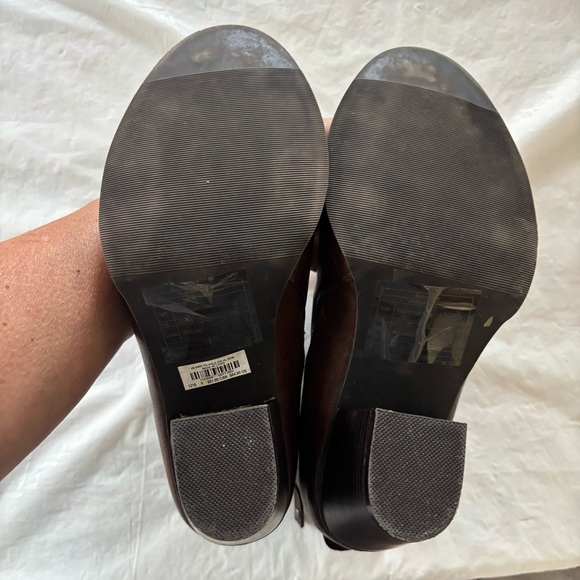 Torrid Side Zip heeled Brown Booties plus size SZ 8 W Worn 1X Indoors Like New - Picture 8 of 11
